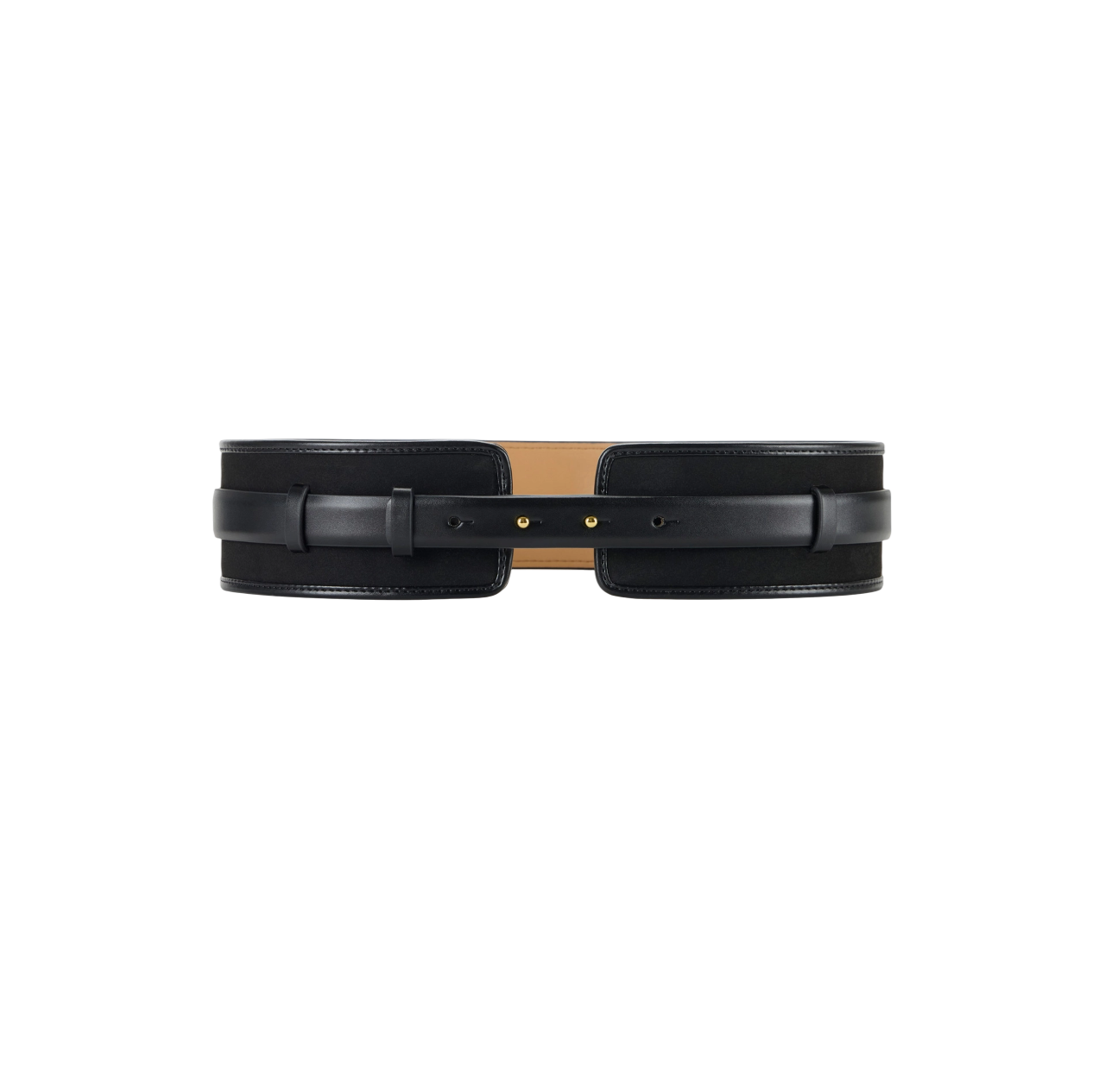 Elisabetta Franchi cintura in ecopelle con logo iconico nero oro CT52S57E2 110 ELISABETTA FRANCHI