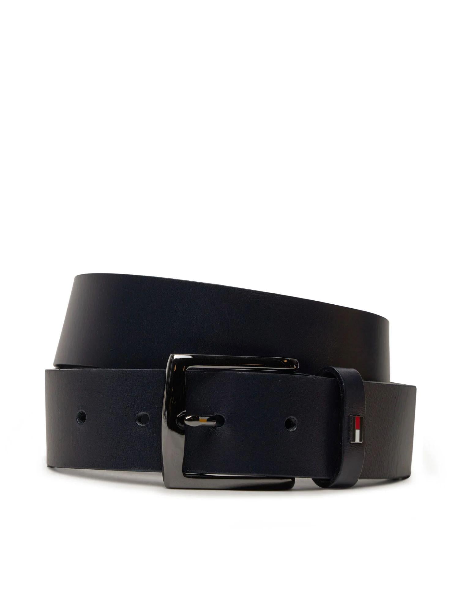 Tommy Hilfiger cintura in pelle h 3,5 blu AM0AM12546 DW6 Tommy Hilfiger