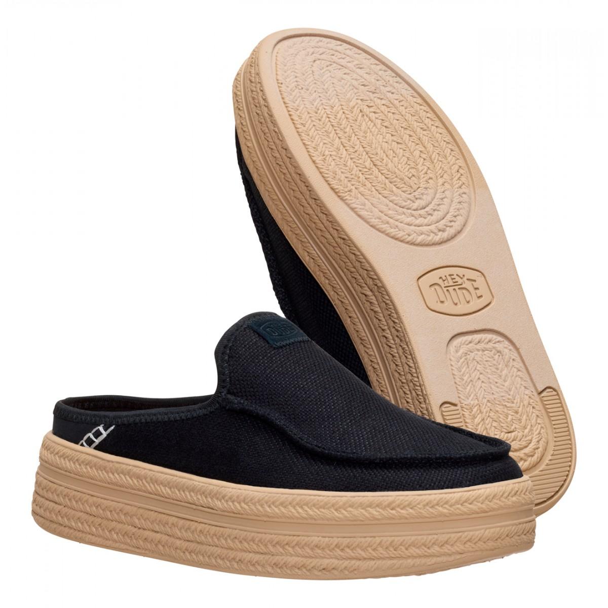 Hey Dude sabot donna Austin Lift Espadrille Woven nero 45228 001 HEY DUDE
