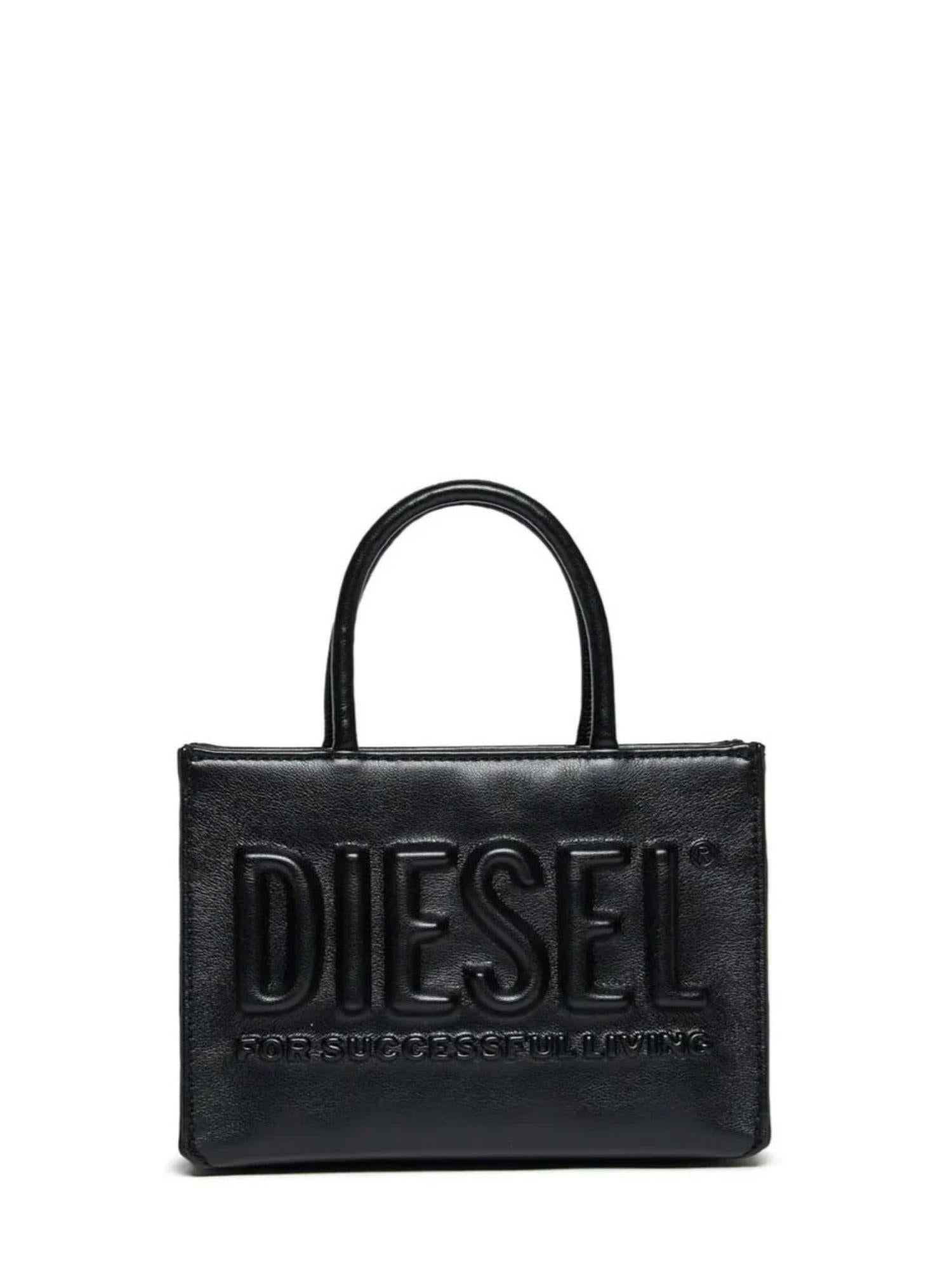 Diesel borsa in ecopelle con logo nero J02529-P8073 T8013 DIESEL