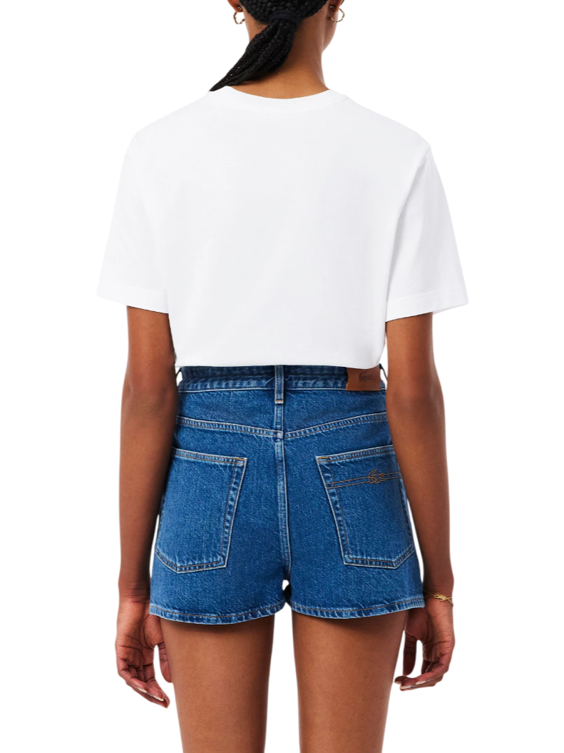 Lacoste T-shirt manica corta donna in jersey bianco TF7215 001 LACOSTE