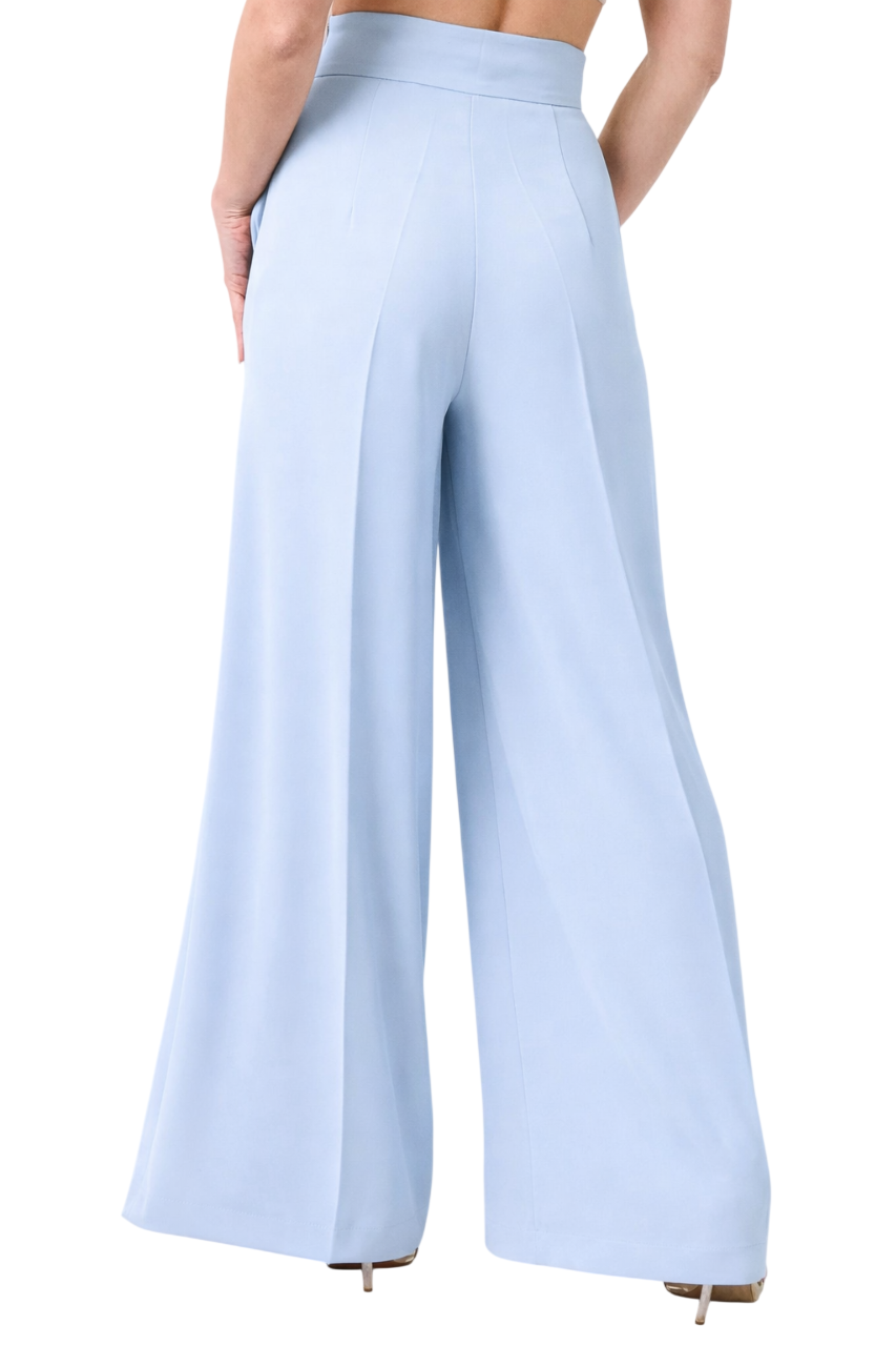 Silence pantaloni palazzo vita alta celeste PA278UP SKY SILENCE