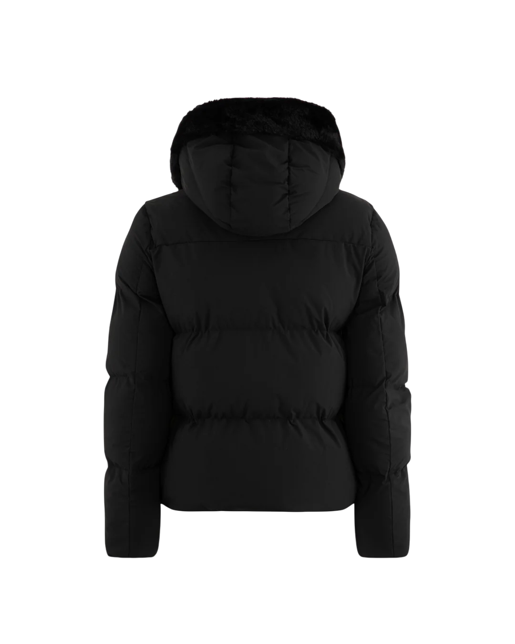 Suns piumino donna Ginan con ecopelliccia nero GBS63035D BLACK SUNS