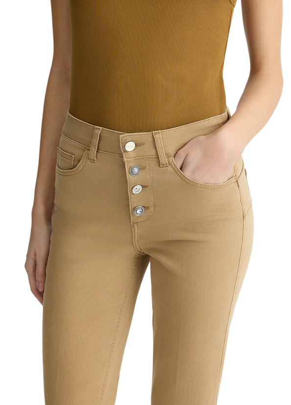 Liu Jo jeans a zampetta Princess con bottoni gioiello beige UA5040T2594 71320 LIU JO