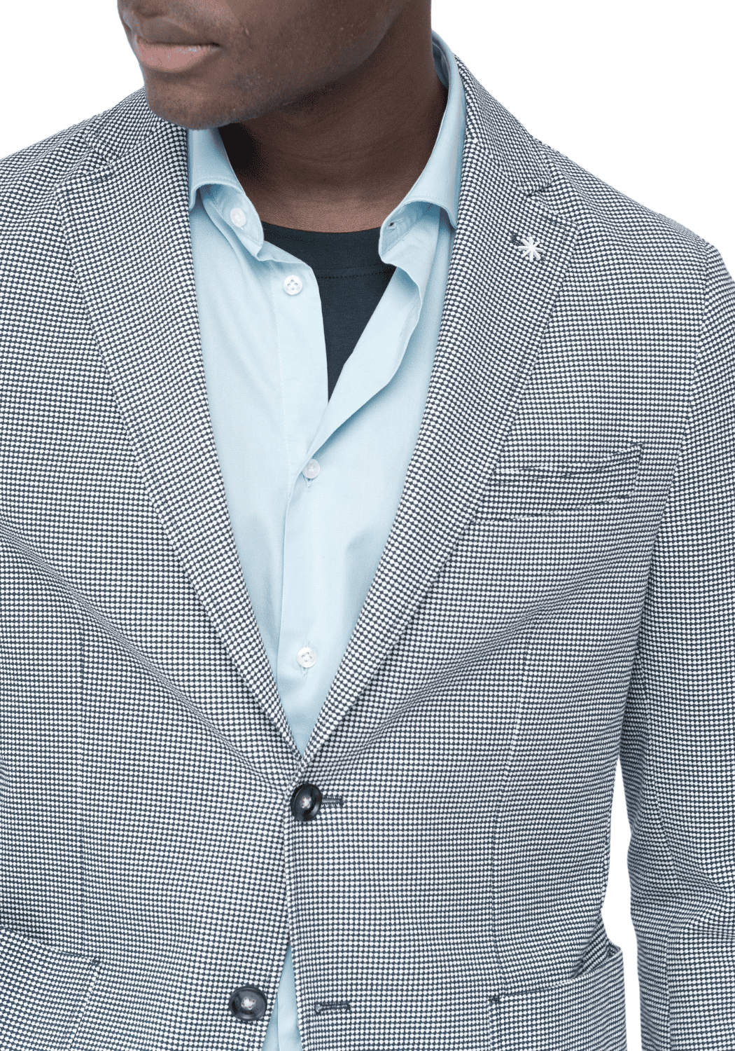 Manuel Ritz giacca stile blazer in fantasia puntinata bianco blu 3832G2442MC-253340 89 MANUEL RITZ