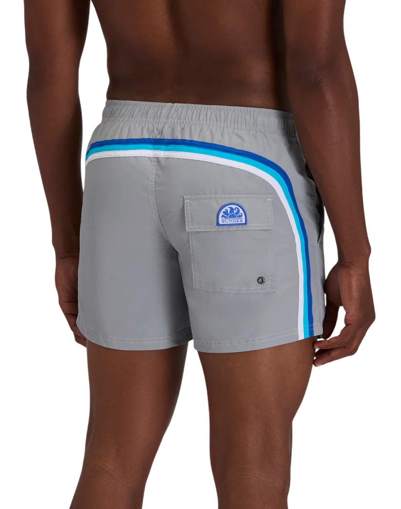 Sundek boxer mare uomo in nylon argento M504BDTA100 02004 SUNDEK