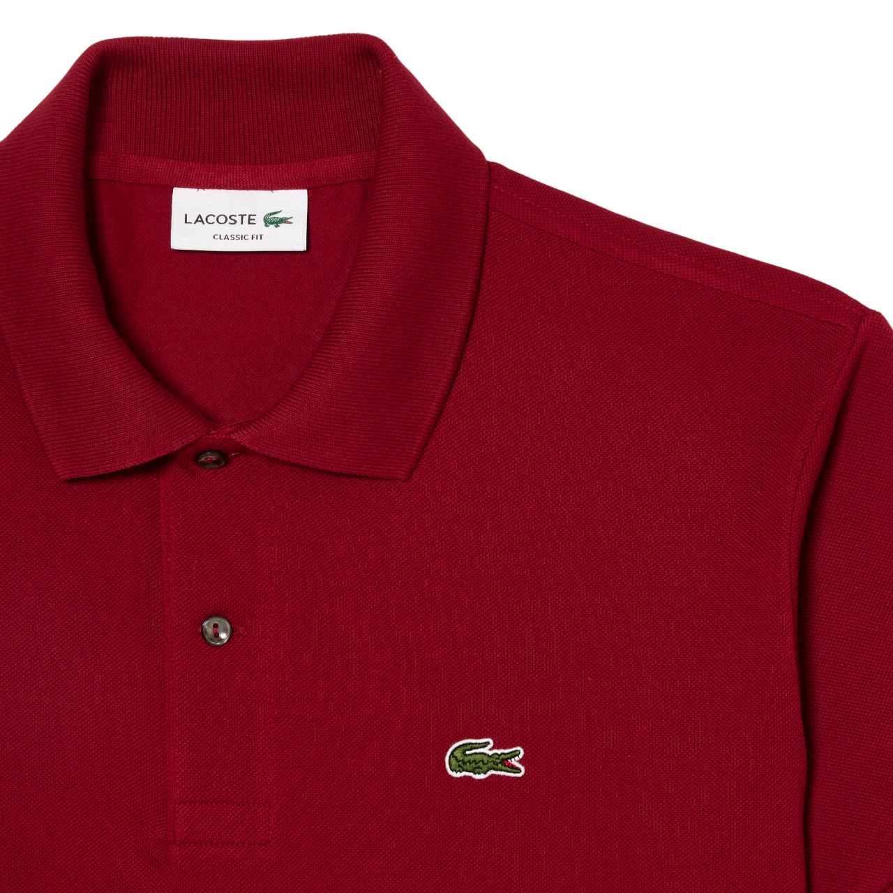 Lacoste polo manica corta 12.12 in piquè rosso scuro 1212 476 LACOSTE