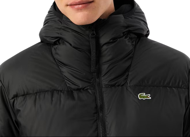 Lacoste piumino impermeabie con cappuccio nero BH2905 031 LACOSTE
