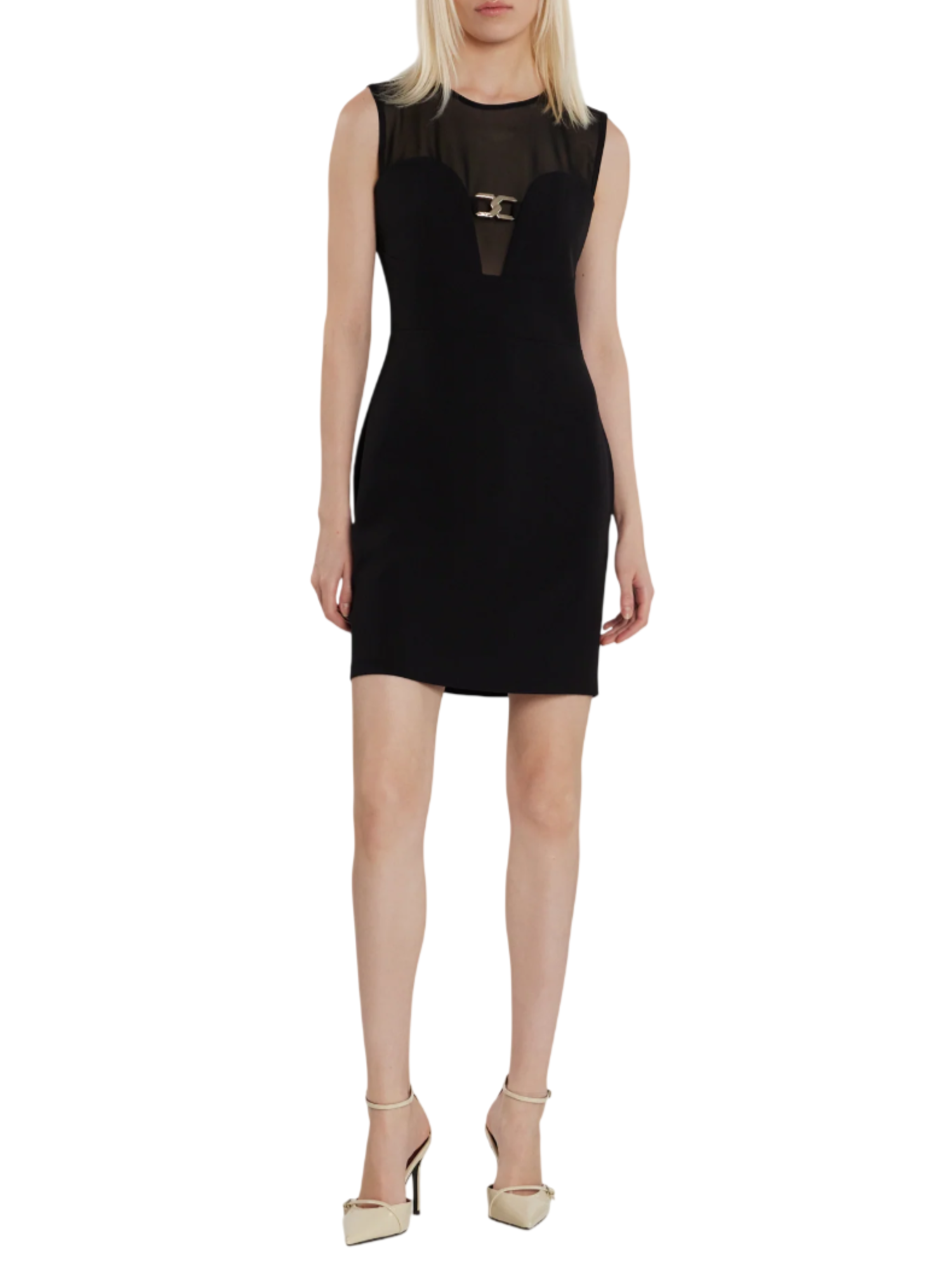 Relish abito corto Sabine con trasparenze nero SABINE 1199 RELISH