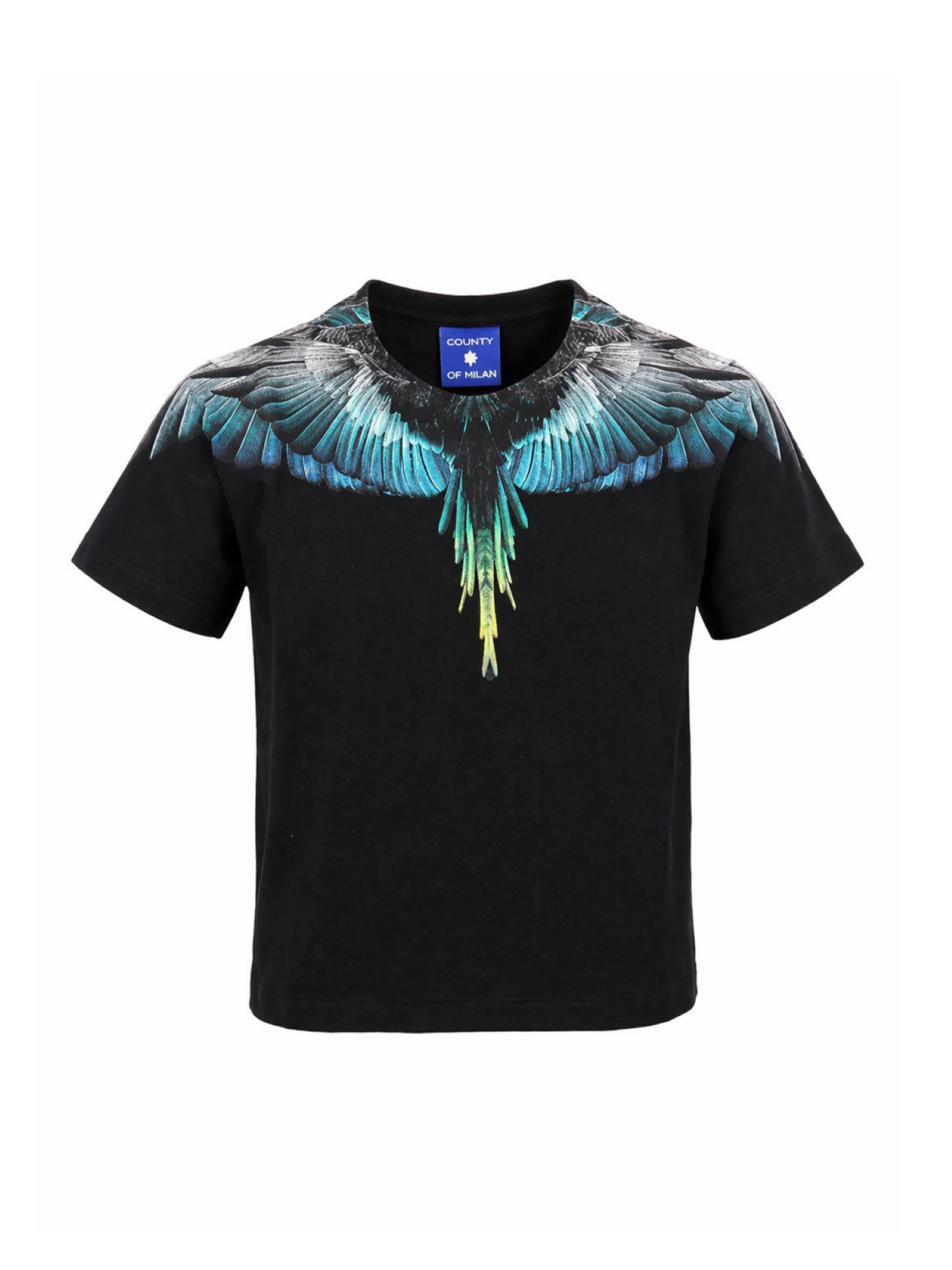 County of Milan T-shirt bambino manica corta stampa iconica nero S6CMJBTH017 110 COUNTY OF MILAN KIDS