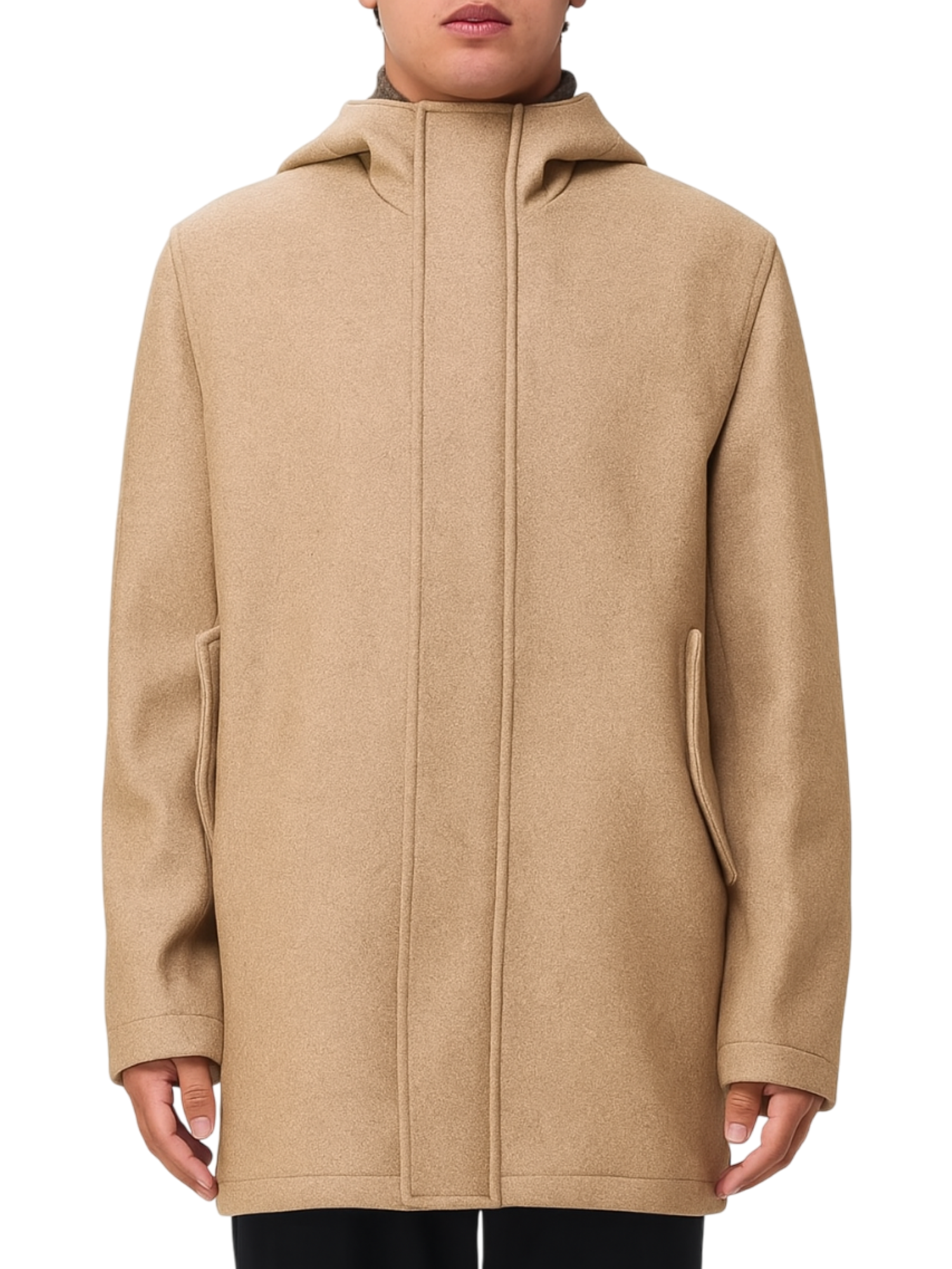 Manuel Ritz cappotto con cappuccio misto lana beige 3932H8317FC-253738 24 MANUEL RITZ