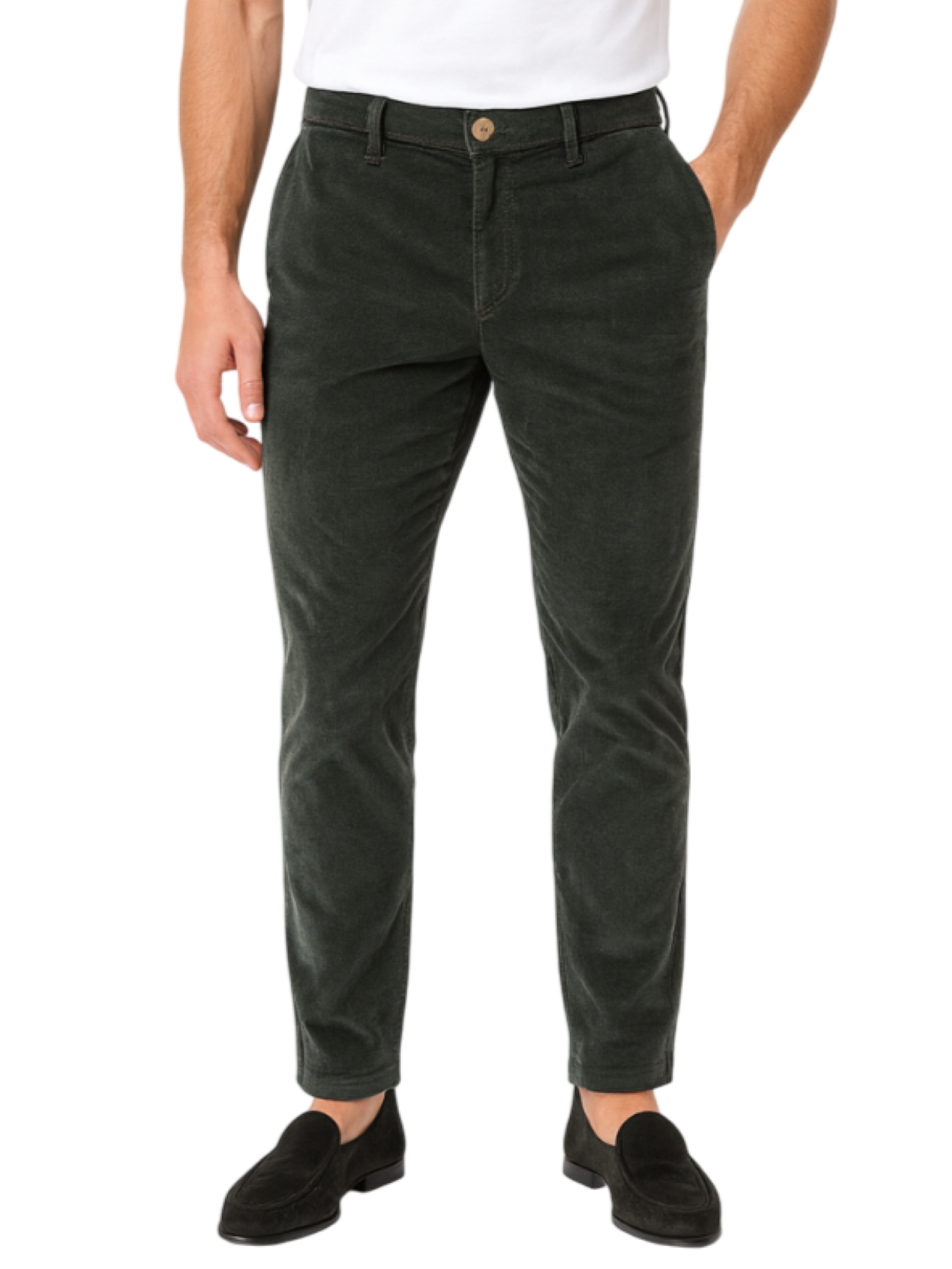 Rar pantaloni uomo in velluto slim grigio LUCA-126037 PIOMBO RAR
