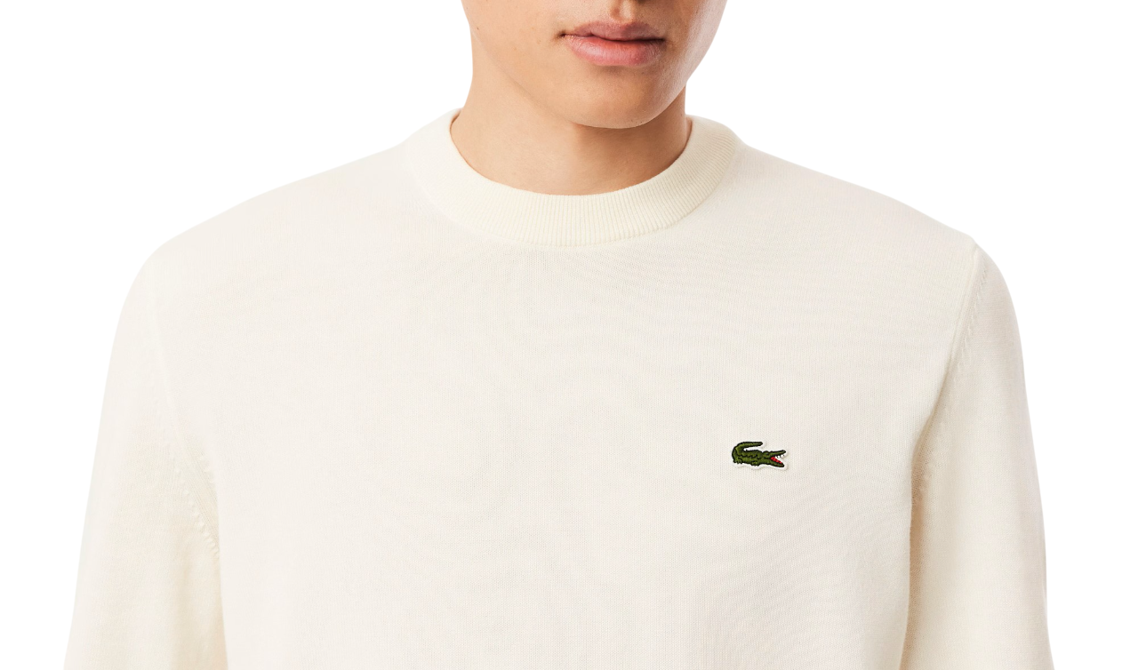 Lacoste maglia girocollo uomo panna AH1985 70V LACOSTE