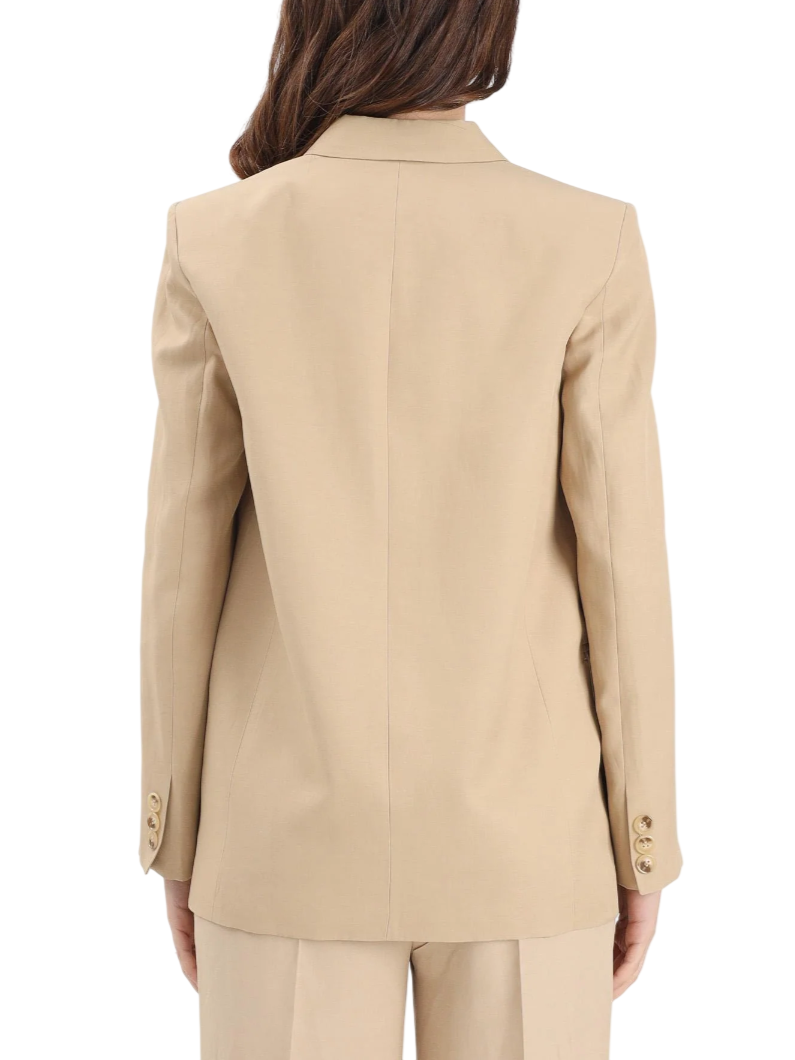 Vicolo giacca blazer doppiopetto misto lino beige TAB0240 BEIGE VICOLO