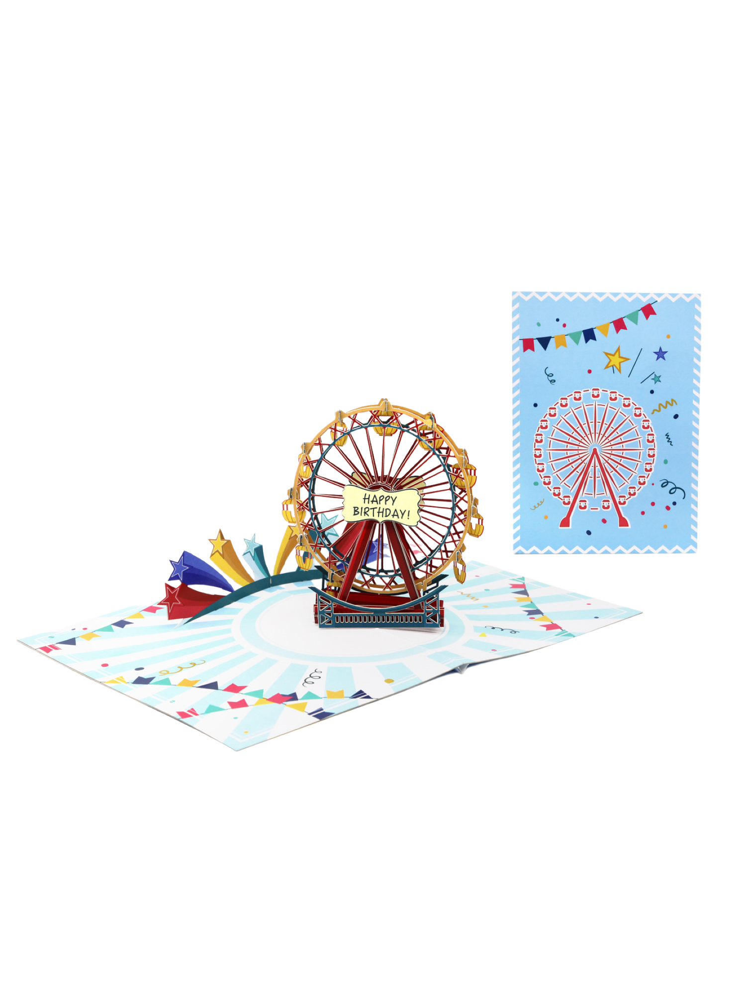 Origamo biglietto di auguri pop up per compleanno KN164 HB FERRIS WHEEL ORIGAMO