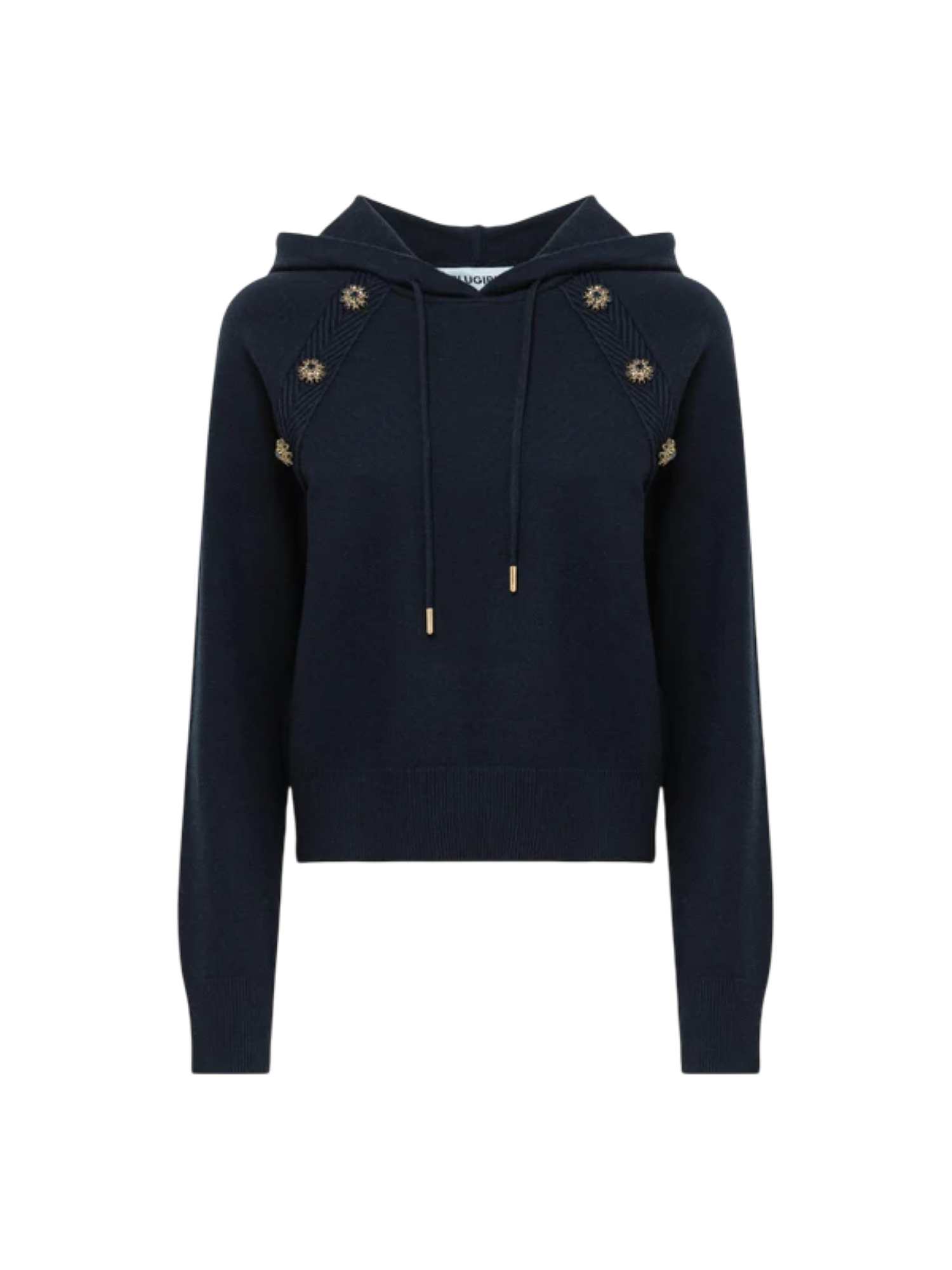 Blugirl maglia stile felpa con cappuccio blu RF5256MA41R 93812 BLUGIRL