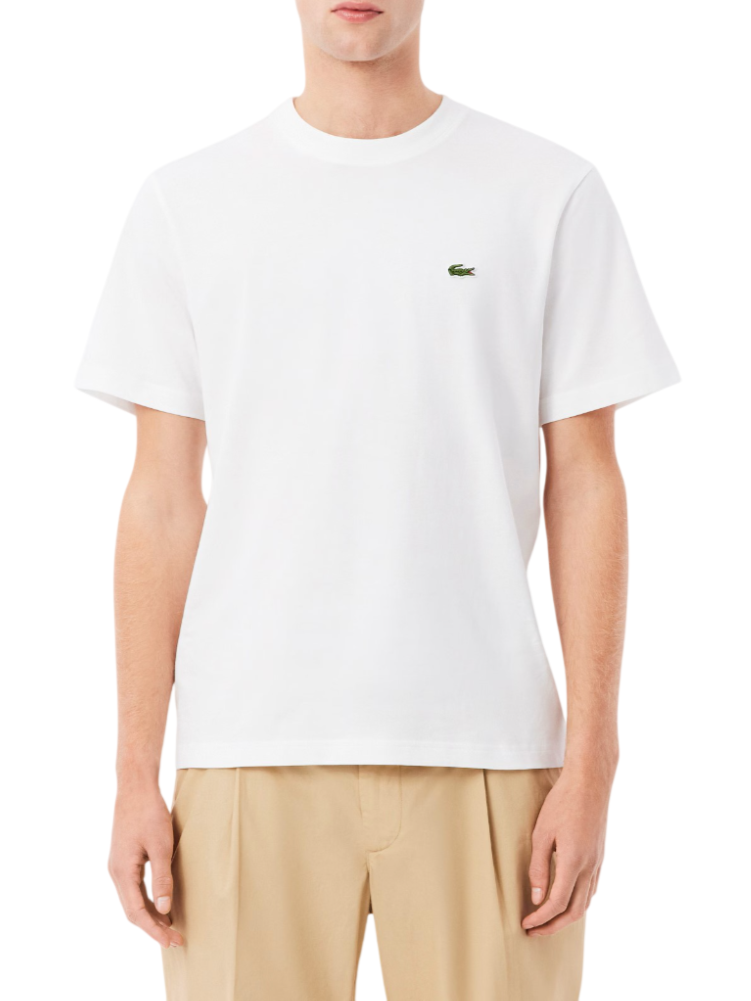 Lacoste T-shirt manica corta con cotone bianco TH7318 001 LACOSTE