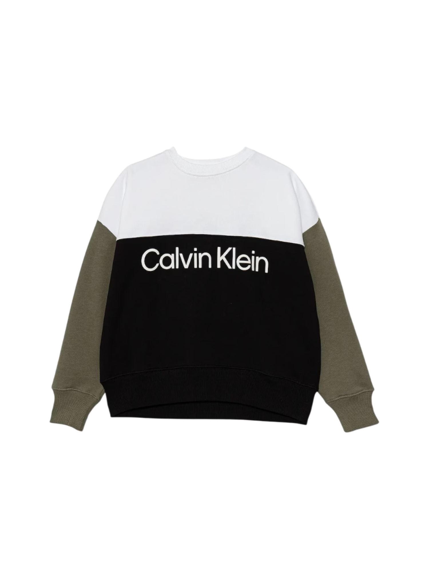 Calvin Klein Jeans felpa bambino colorblock con logo multicolor IB0IB02523 BEH Calvin Klein Jeans