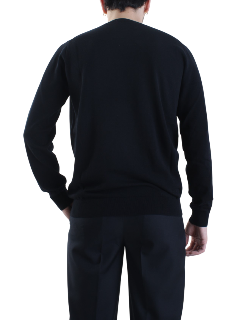 Opificio 4.0 maglia girocollo basic in cotone nero 651011 NERO Opificio 4.0