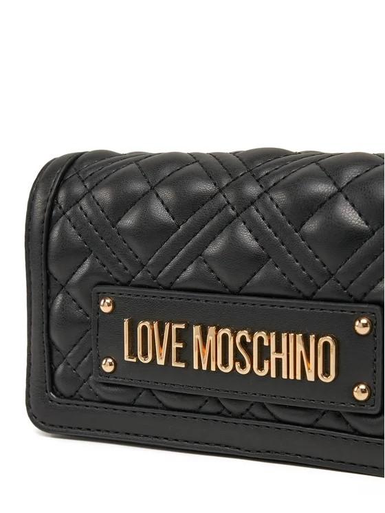 Love Moschino borsa in ecopelle trapuntata nero oro JC5681PP1MLA0 000 MOSCHINO LOVE