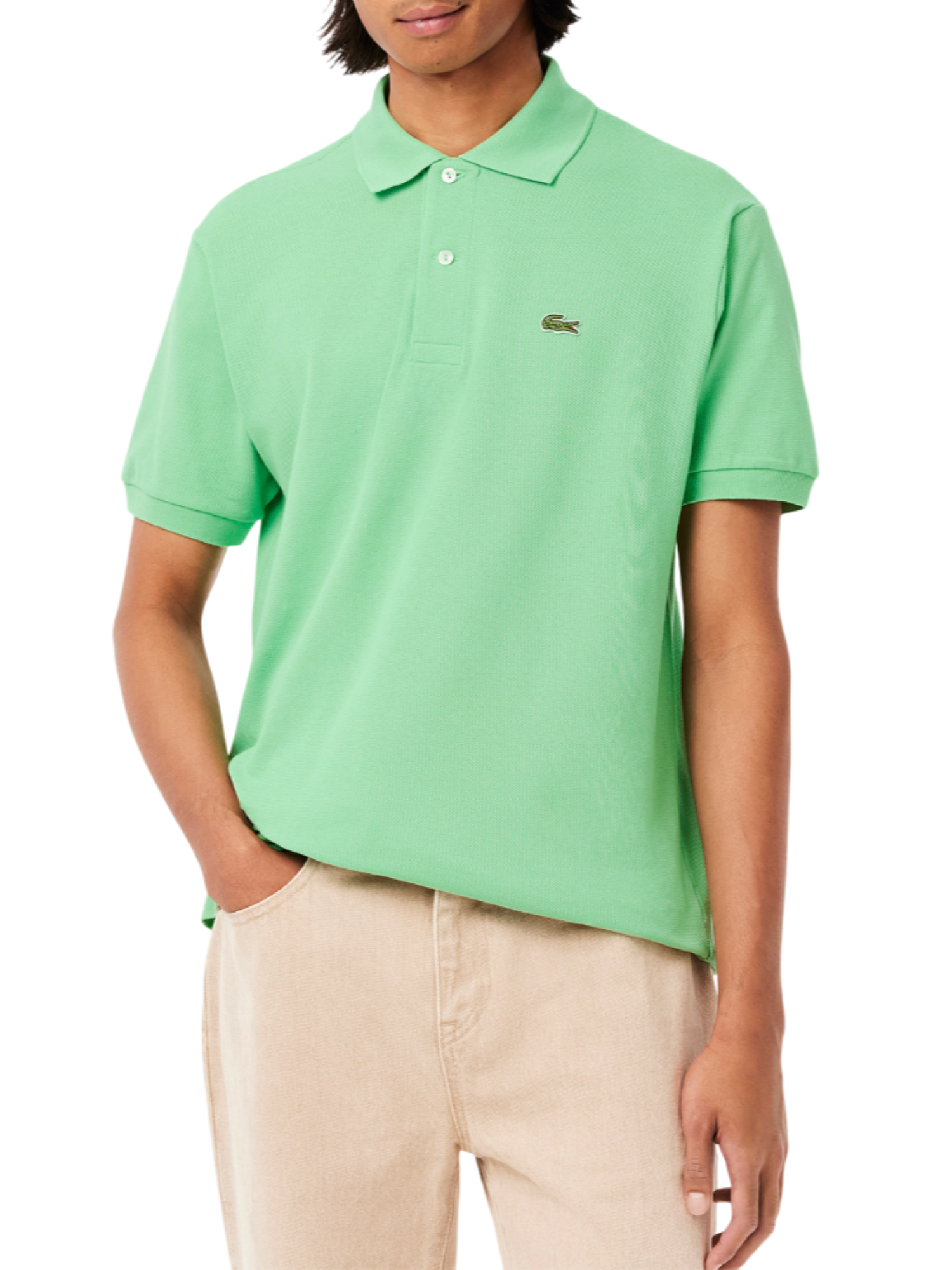 Lacoste polo manica corta 12.12 in piquè verde chiaro 1212 TTF LACOSTE