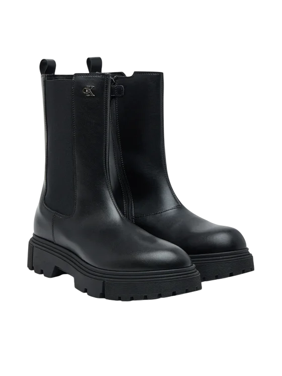 Calvin Klein stivali bambina in ecopelle nero V4A5-83137-1355 999 Calvin Klein Footwear