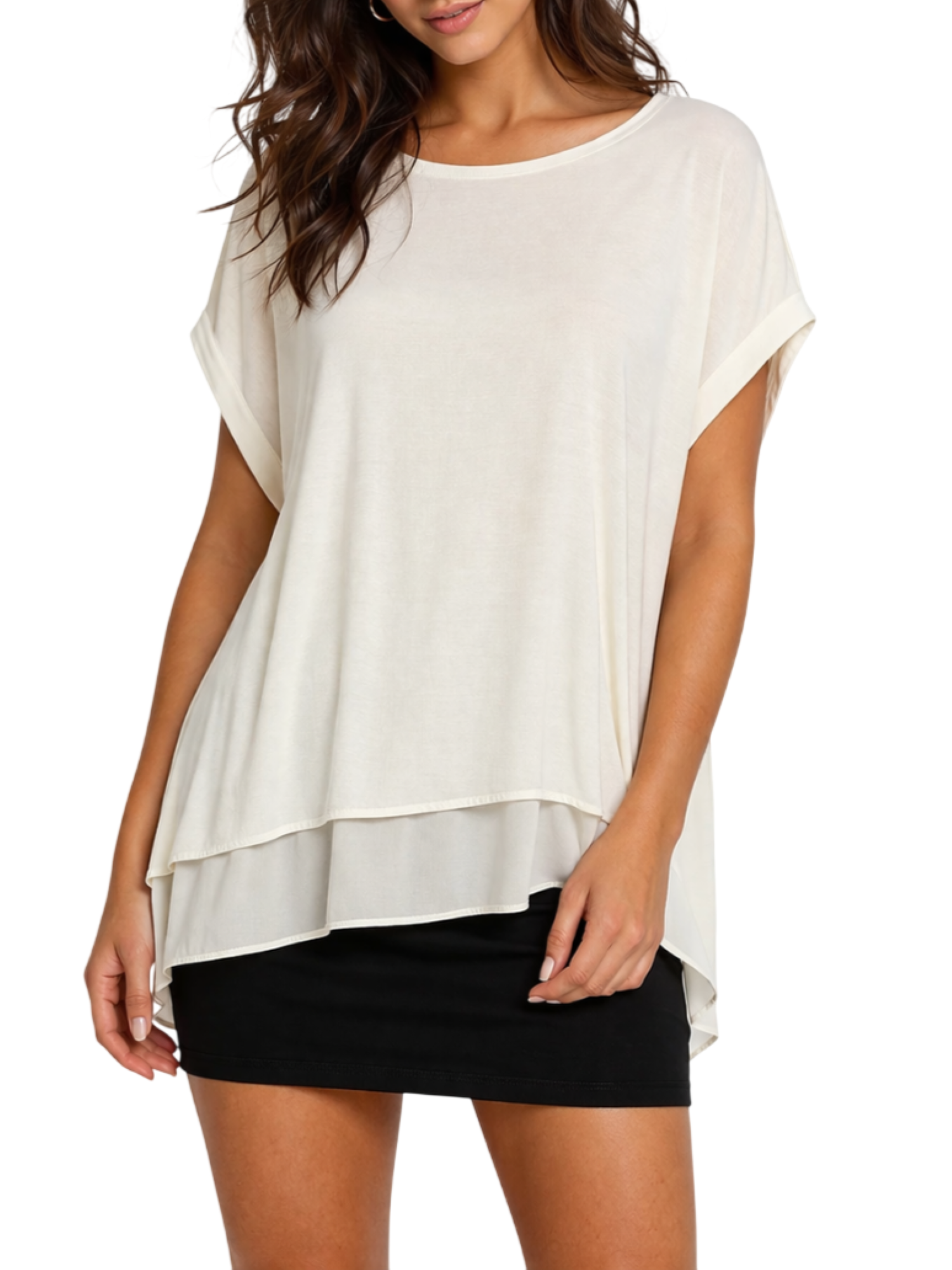 Lola by Sandro Ferrone blusa in raso manica corta panna L12XBFBEVERLY AVORIO Lola BY S.FERRONE