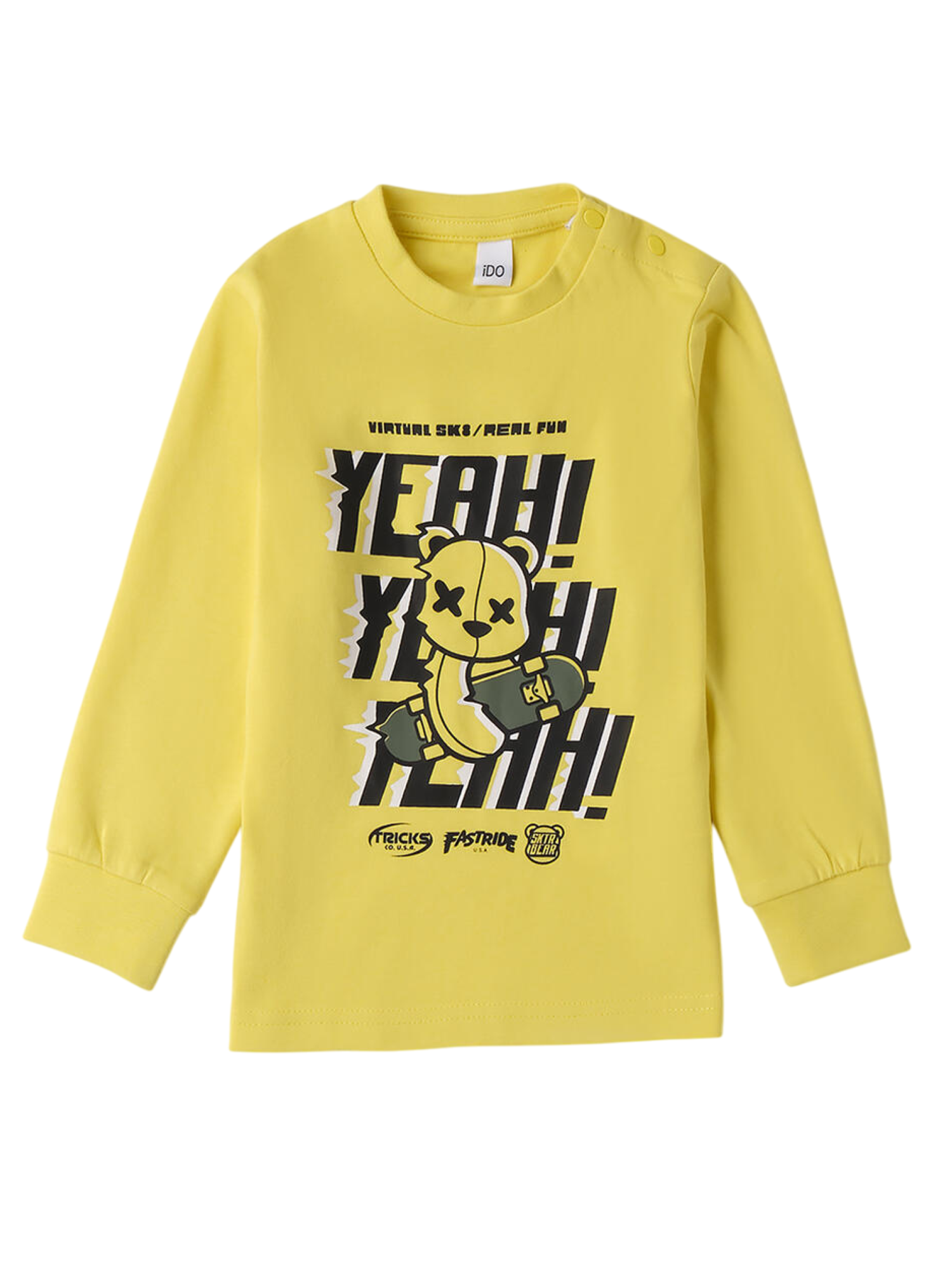 iDo T-shirt manica lunga con stampa giallo 4F241 1432 iDO