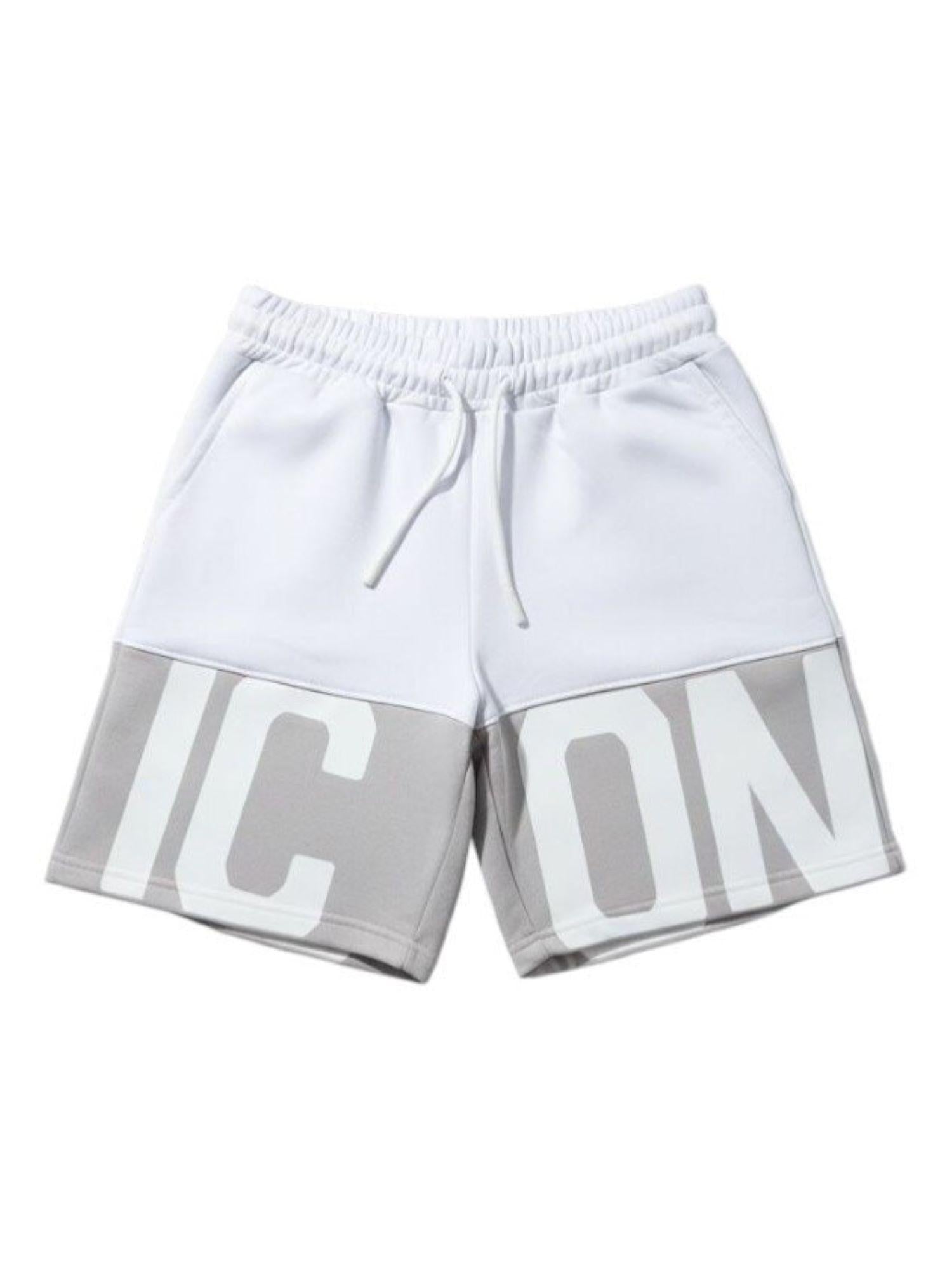 Icon bermuda bambino con banda logata bianco IBSH001072 1000 ICON