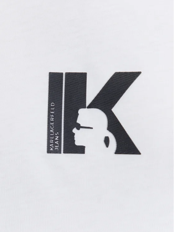 Karl Lagerfeld Jeans T-shirt manica corta con logo bianco A3W17094 100 KARL LAGERFELD