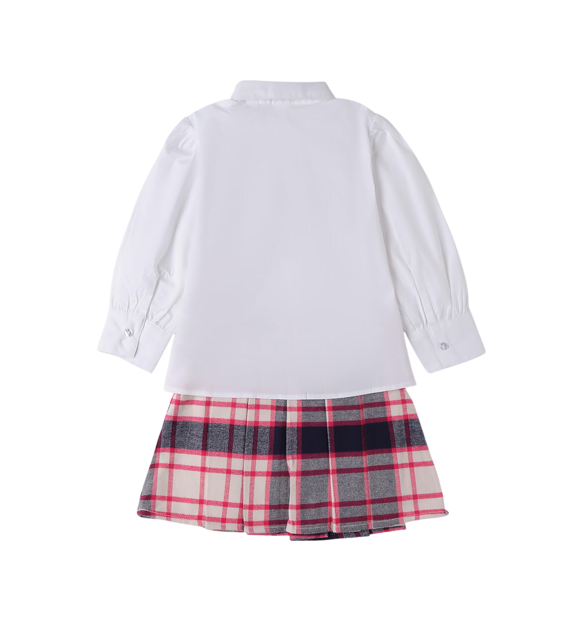 iDo completo camicia gonna cravatta bianco fucsia 4F330 0113 iDO