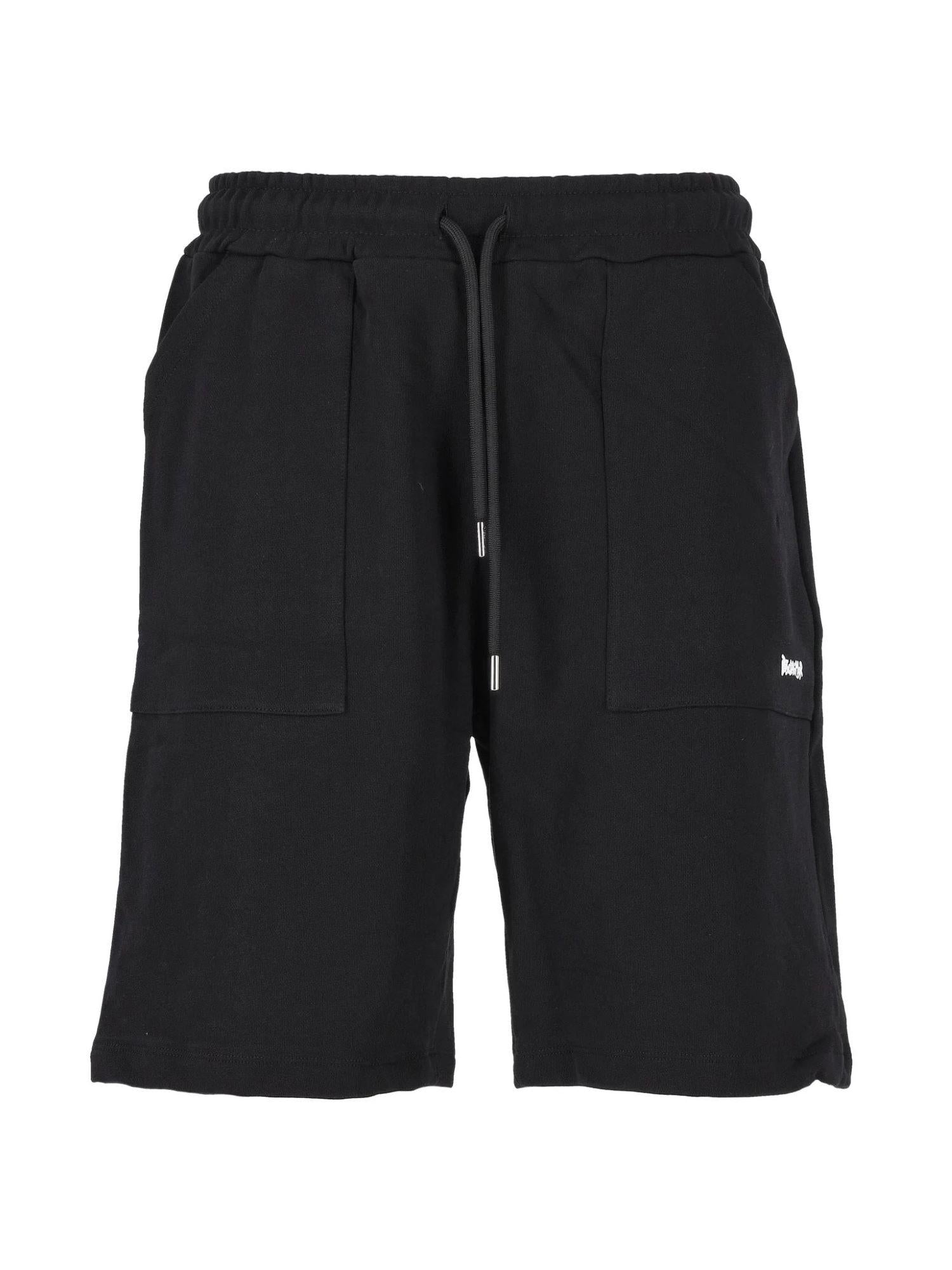 Disclaimer bermuda uomo con coulisse nero 55415 NERO-ST.BIANCA DISCLAIMER