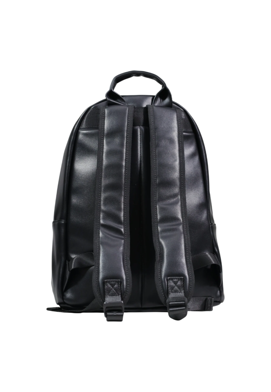 County of Milan zaino in ecopelle uomo con stampa iconica nero COMAS260313 BLACK-YELLOW WINGS COUNTY OF MILAN