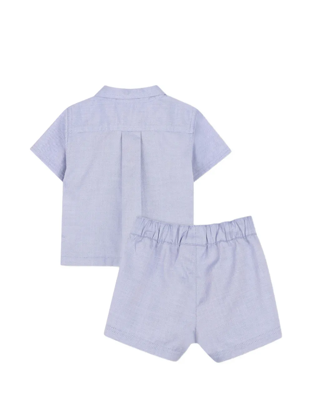 Boss completo neonato camicia e shorts celeste J53054 BLU BOSS