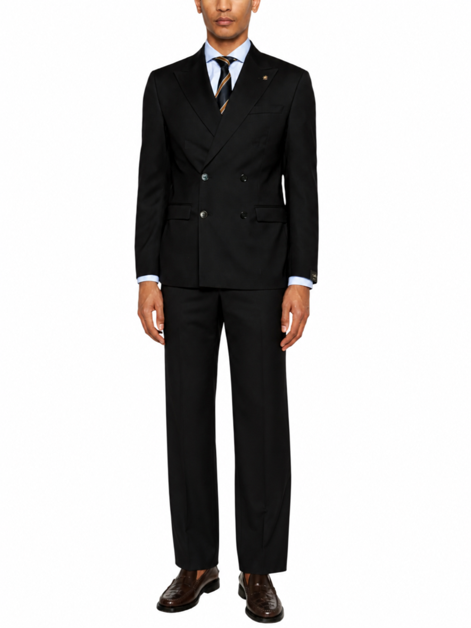 Manuel Ritz abito uomo giacca doppiopetto e pantaloni nero 4030A3398-263090 99 MANUEL RITZ