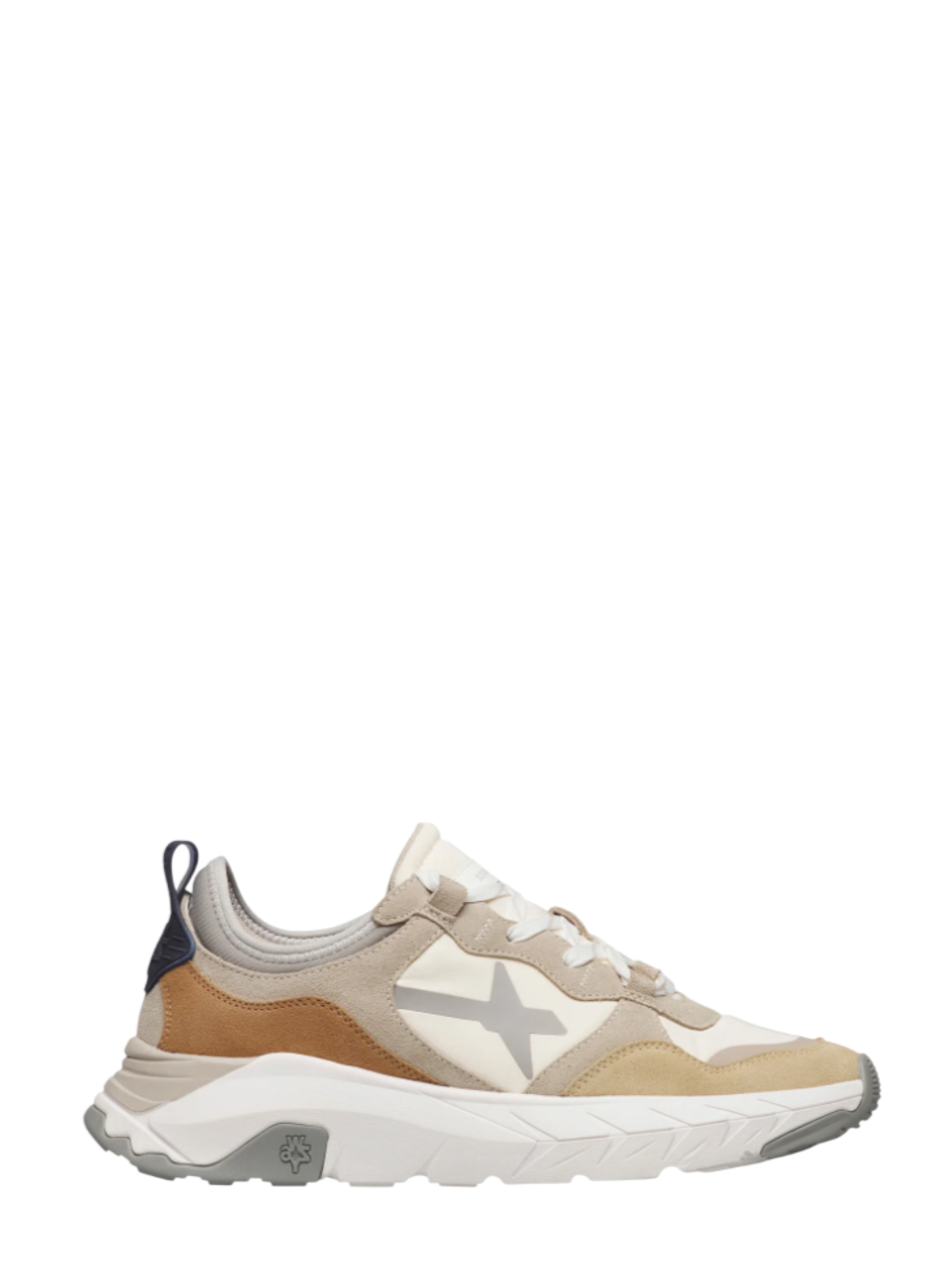 W6yz sneakers uomo in suede e tessuto tecnico beige tortora 201863101 2D38 W6YZ
