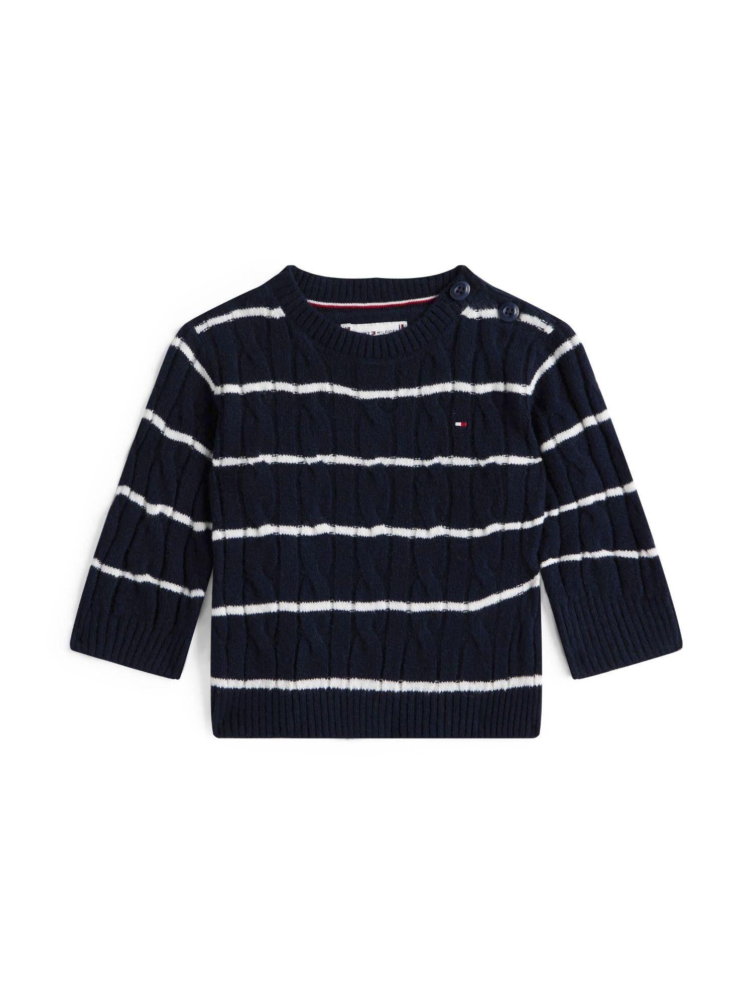 Tommy Hilfiger maglia neonato a righe blu KN0KN02089 C1G Tommy Hilfiger