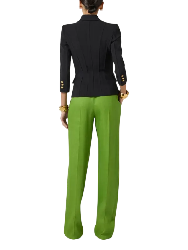 Elisabetta Franchi giacca blazer doppiopetto in tessuto crepe nero GI21861 110 ELISABETTA FRANCHI