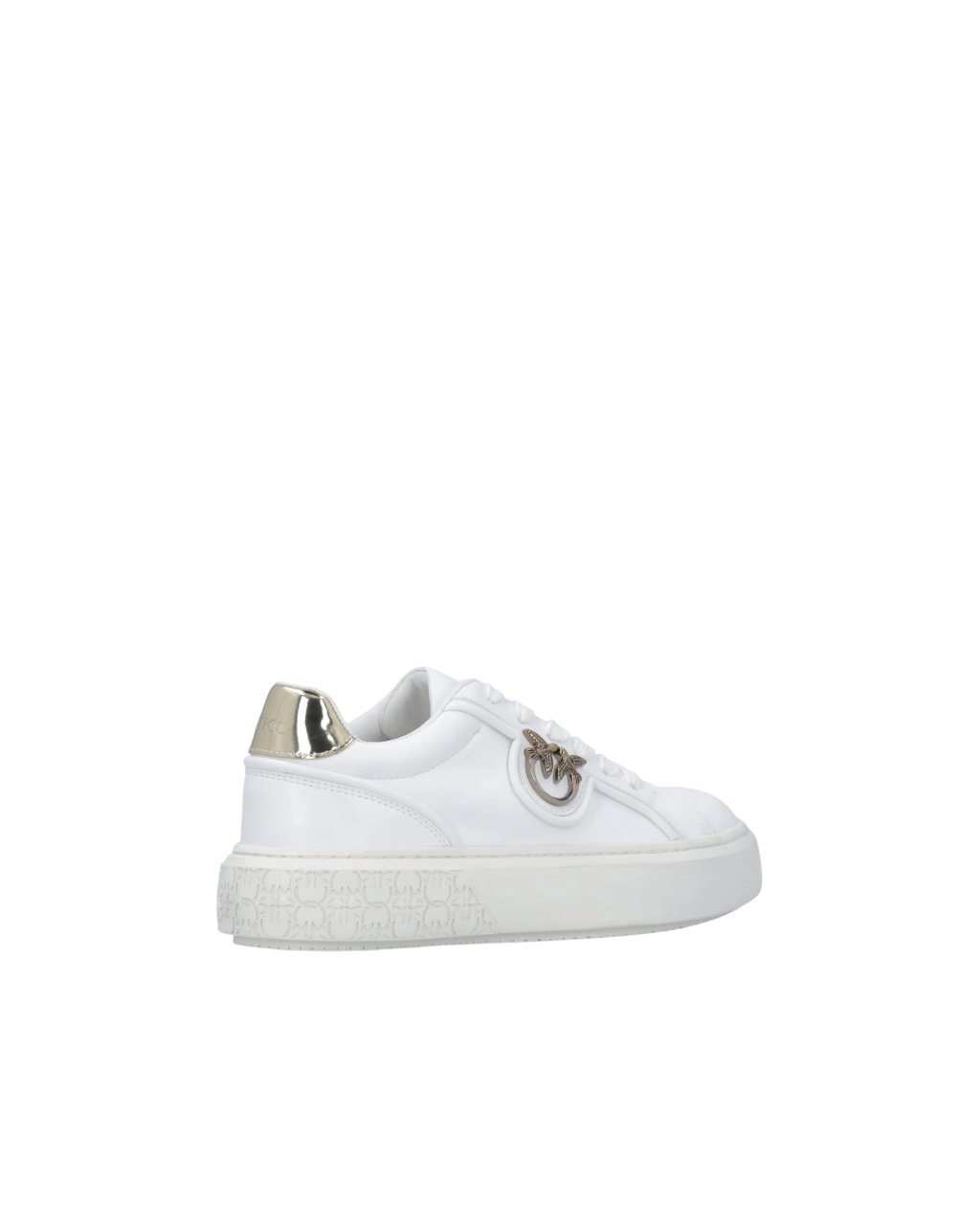 Pinko sneakers donna in pelle Yoko bianco oro SS0041P087 Z1B PINKO