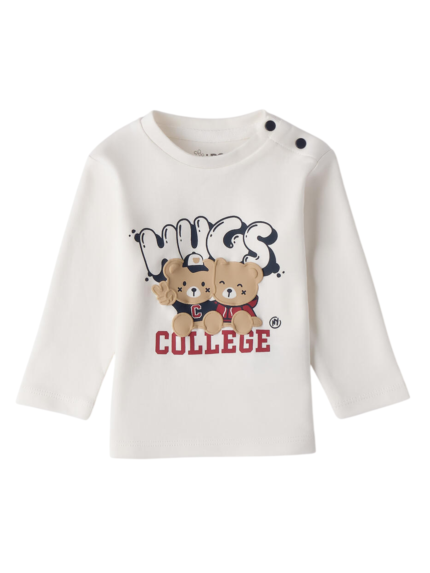 iDo T-shirt manica lunga in jersey bianco 4F043 0112-G0 iDO