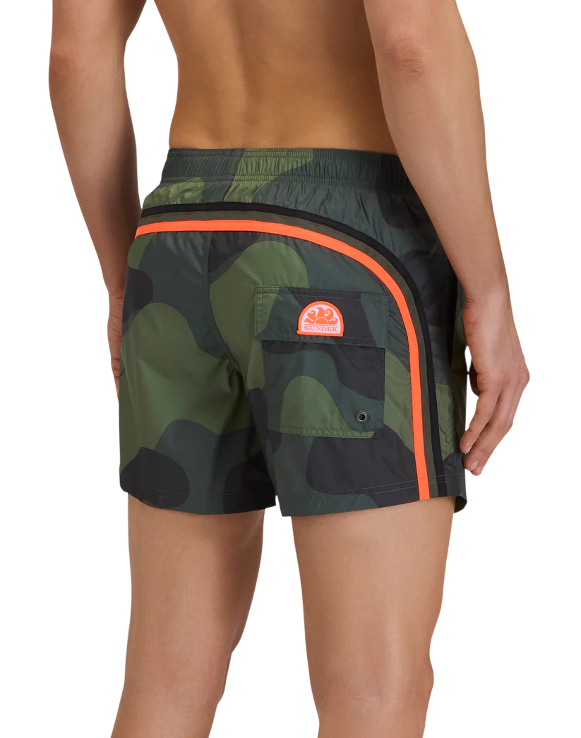 Sundek boxer mare uomo in fantasia camouflage verde M504BDRP1CM 032CM SUNDEK