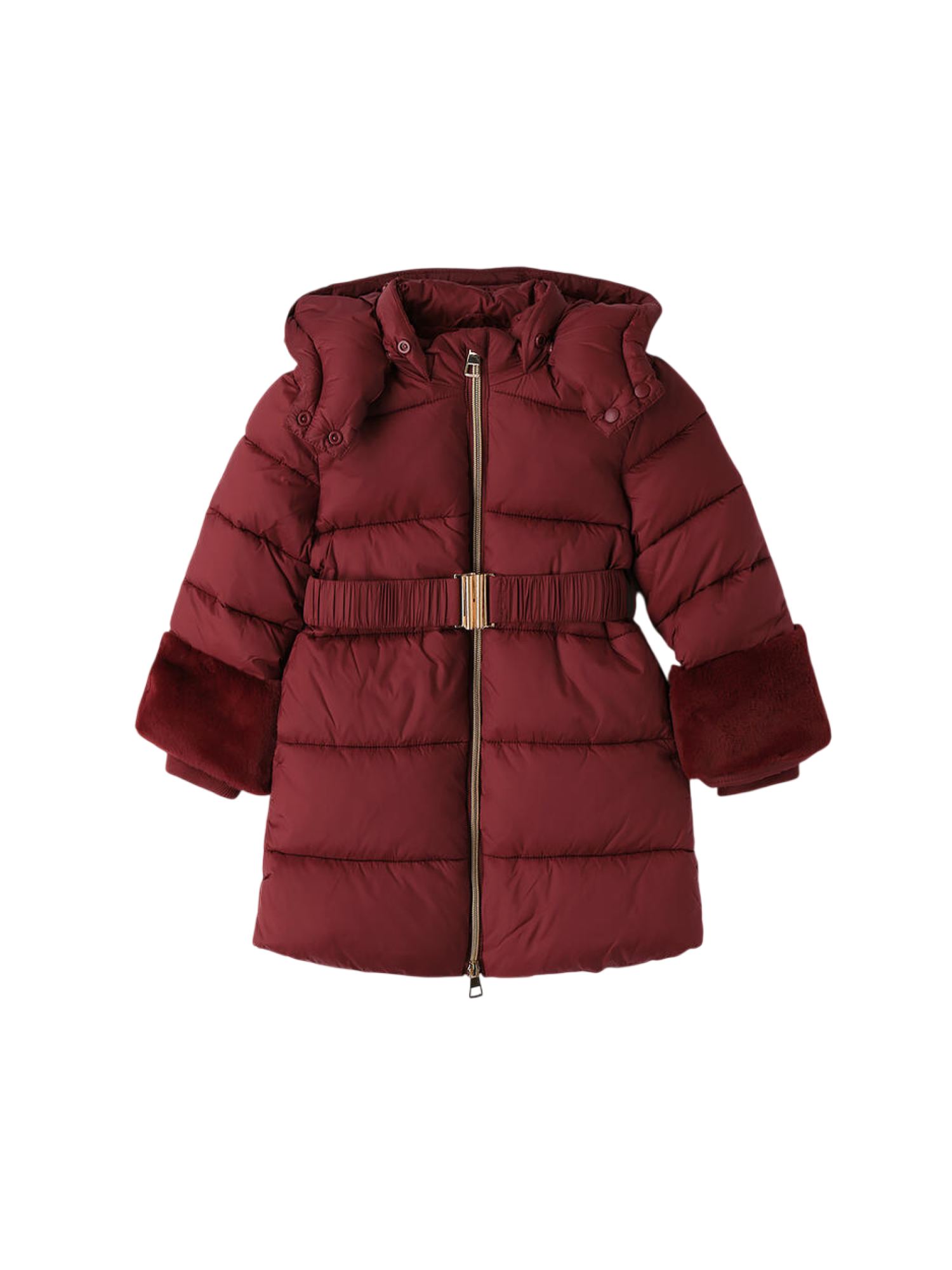 iDo piumino lungo bambina con cappuccio bordeaux 4F278 2552 iDO