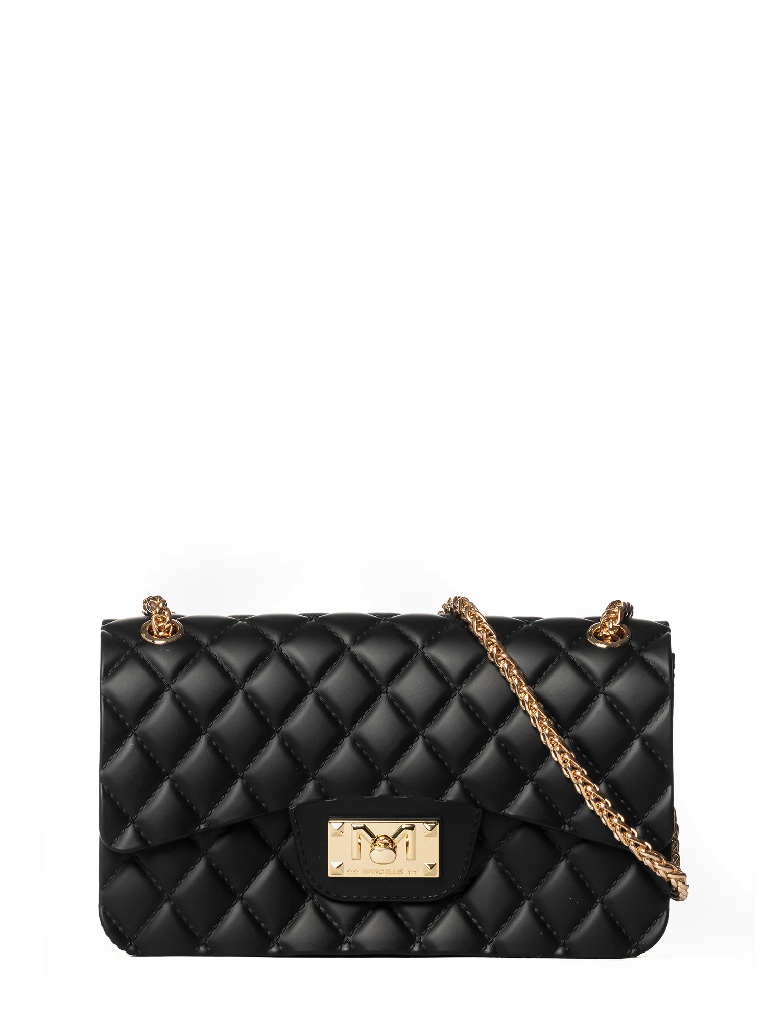 Marc Ellis borsa a spalla Flat Falcon M nero oro FLAT FALCON M BLACK-LIGHT GOLD MARC ELLIS