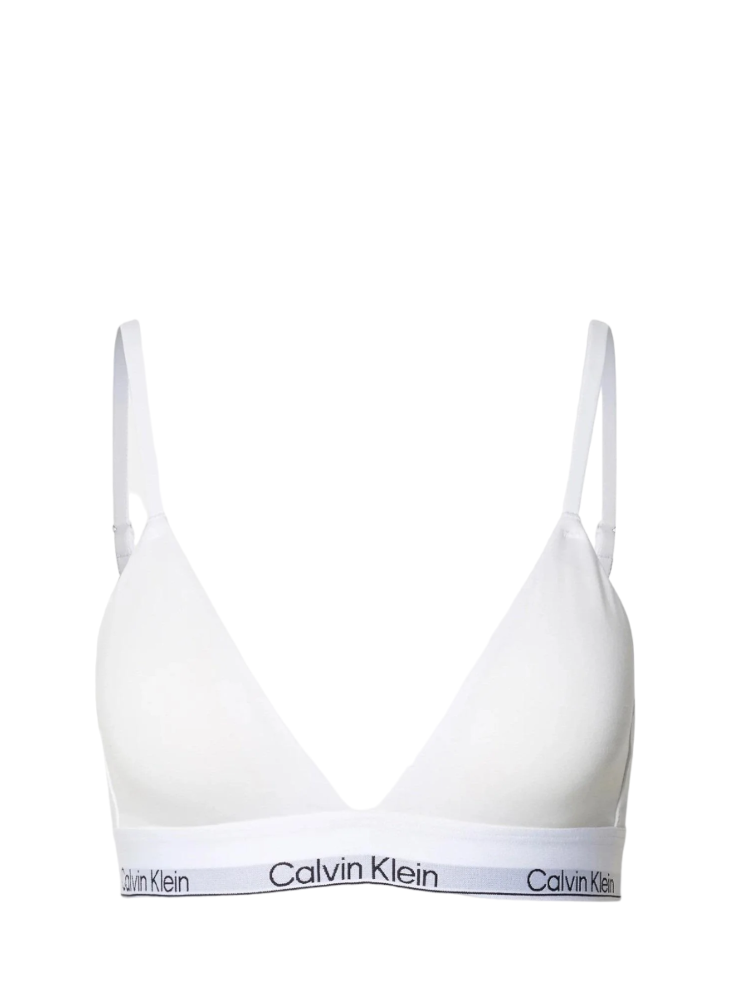 Calvin Klein reggiseno a triangolo con fascia logata bianco 000QF5650E 100 Calvin Klein Underwear