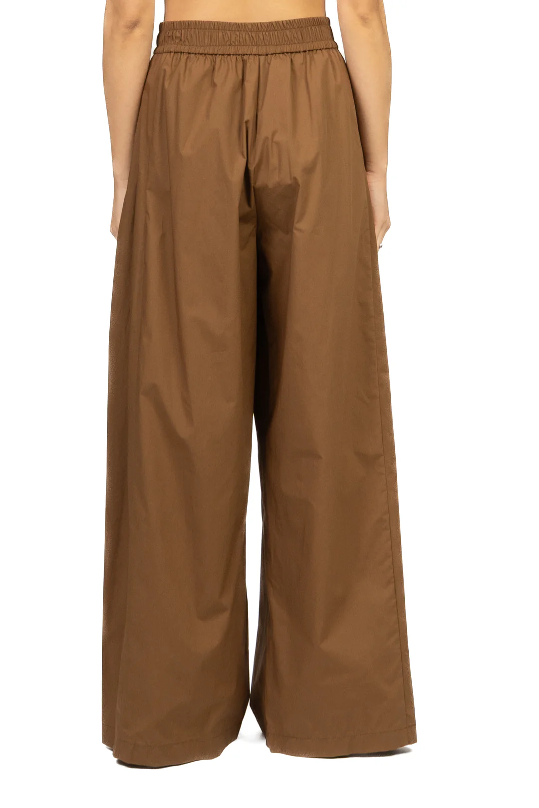 Vicolo pantaloni wide leg in cotone donna marrone TAB1888 NOCCIOLA VICOLO