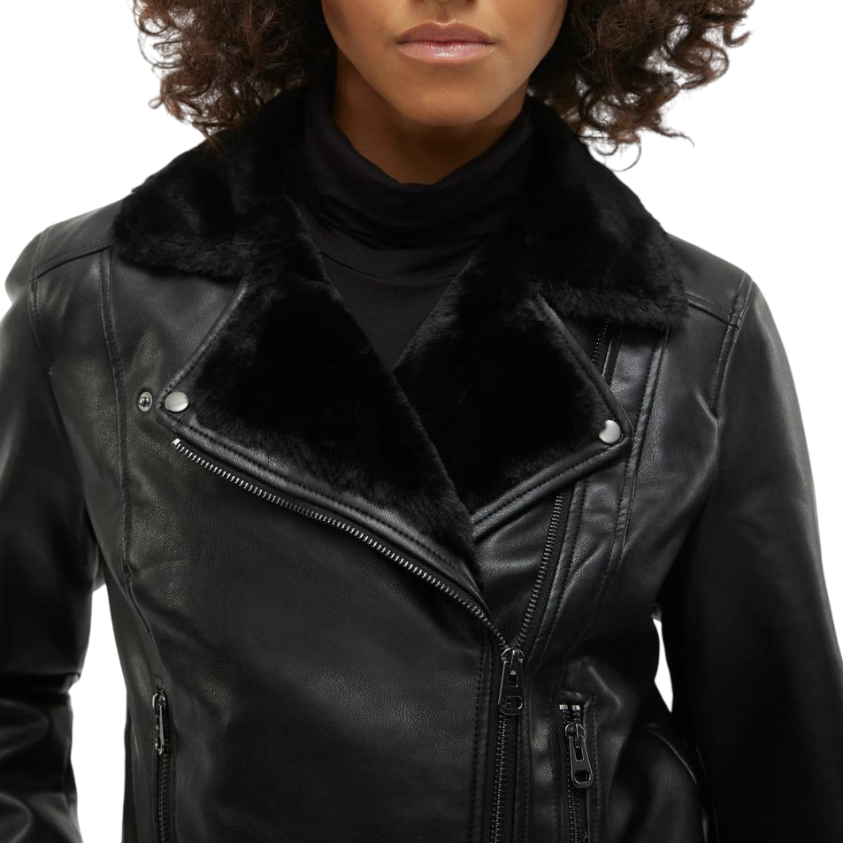 Vero Moda giubbino biker in ecopelle Hailey nero 10250405 BLACK VERO MODA