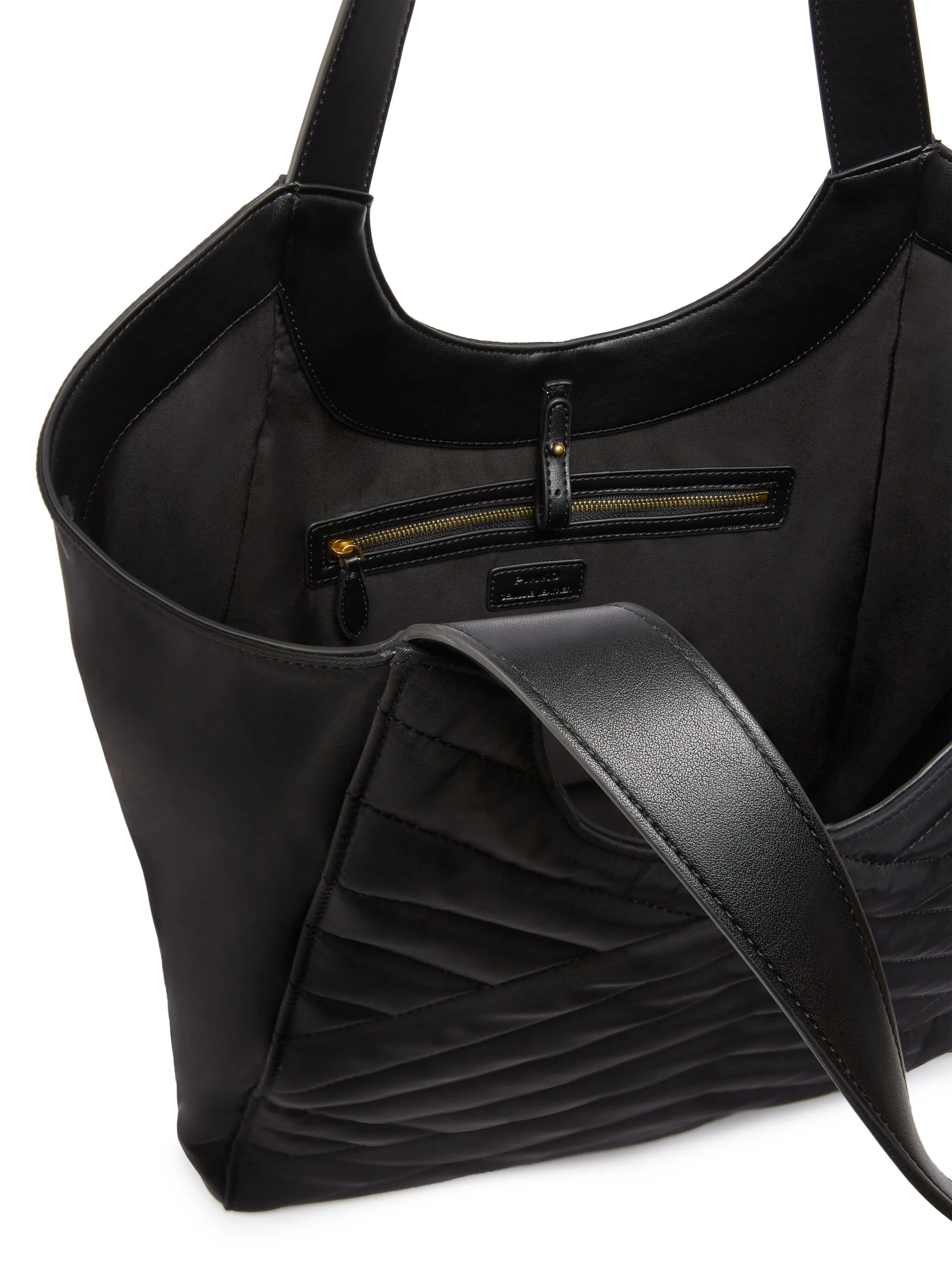 Pinko borsa Tote bag trapuntata in nylon riciclato nero 104536-A1EU Z99Q PINKO