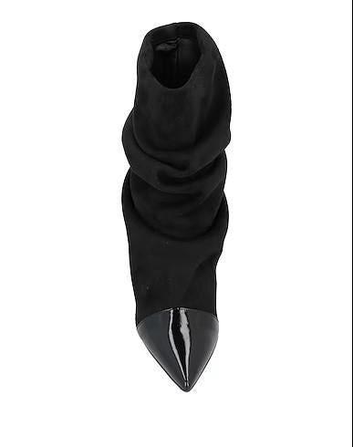 Marc Ellis stivali alti a punta in suede nero GLC8608C-8-281 BLACK MARC ELLIS