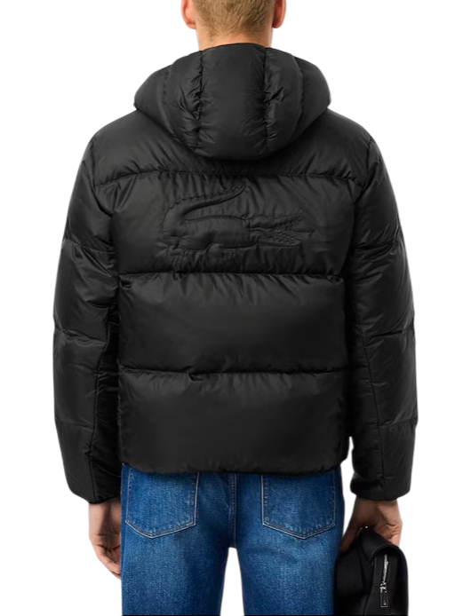 Lacoste piumino impermeabie con cappuccio nero BH2905 031 LACOSTE