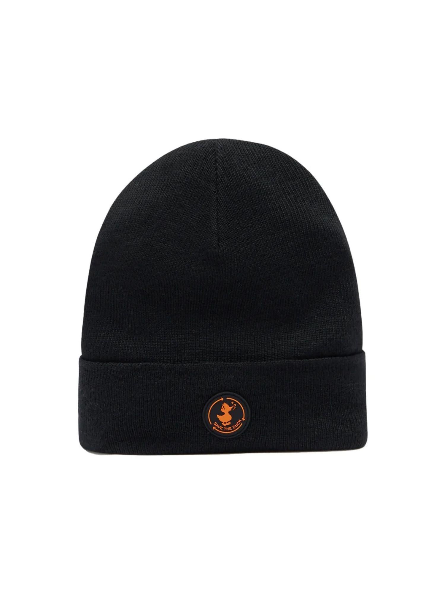 Save the Duck cappello bambino con patch logato nero JY1512U-EPOL21 10000 SAVE THE DUCK